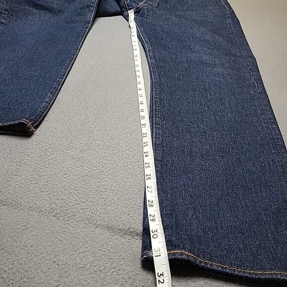 Levis 501 Mens Jeans 40x34 (Tag) Button Fly 40x31 (Actual) Blue Straight Fit - Picture 3 of 14